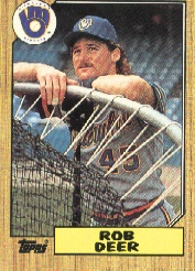 1987 Topps Baseball Cards      547     Rob Deer